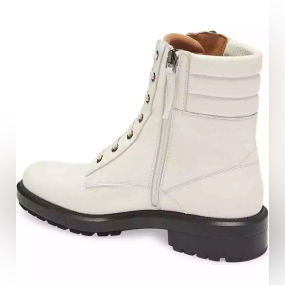 NEW AQUATALIA Laila Water Resistant Zip Lace-Up Bootie White Leather Sz US 9.5 - Picture 4 of 11